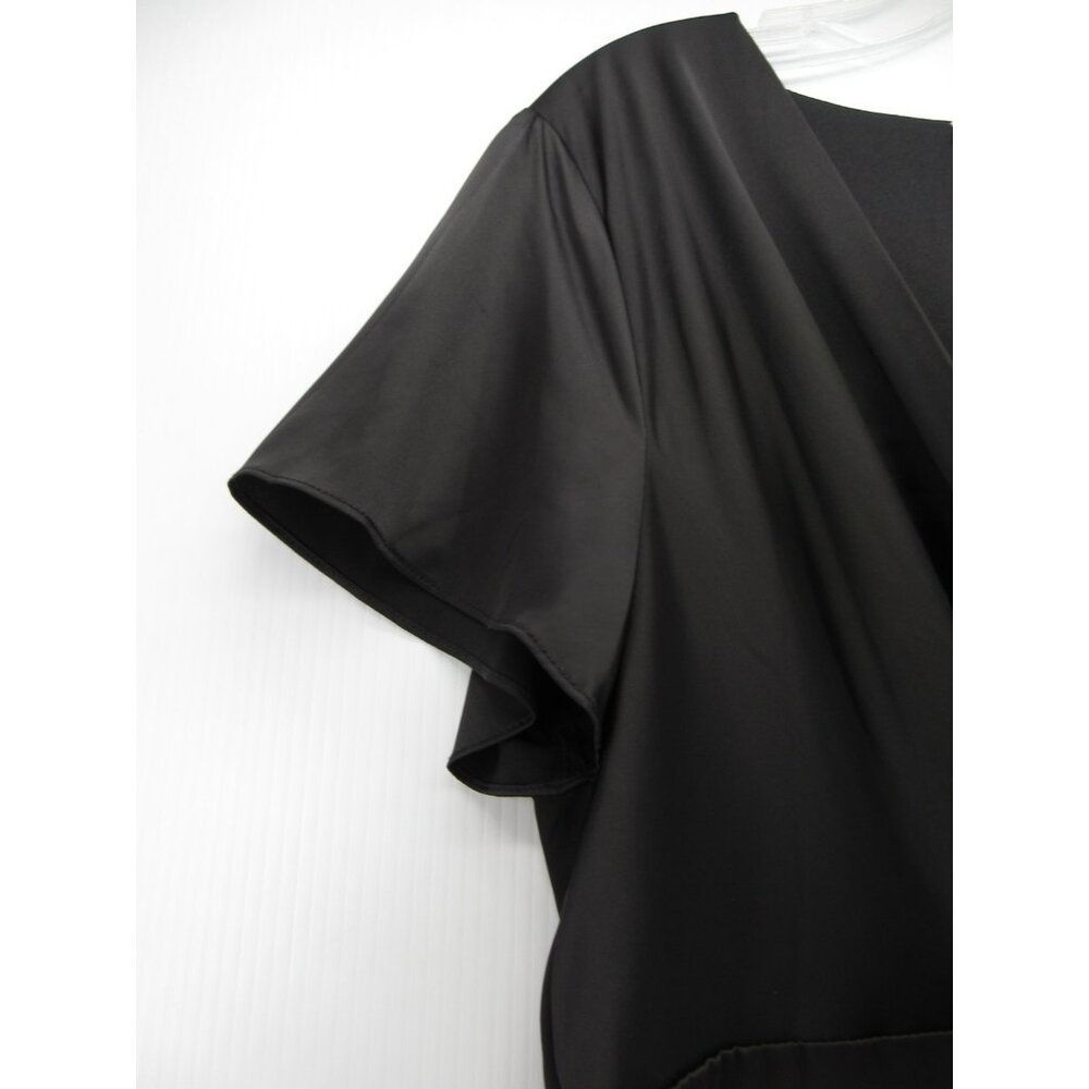 Black Tie-Front Women’s Dress - Picture 3 of 10